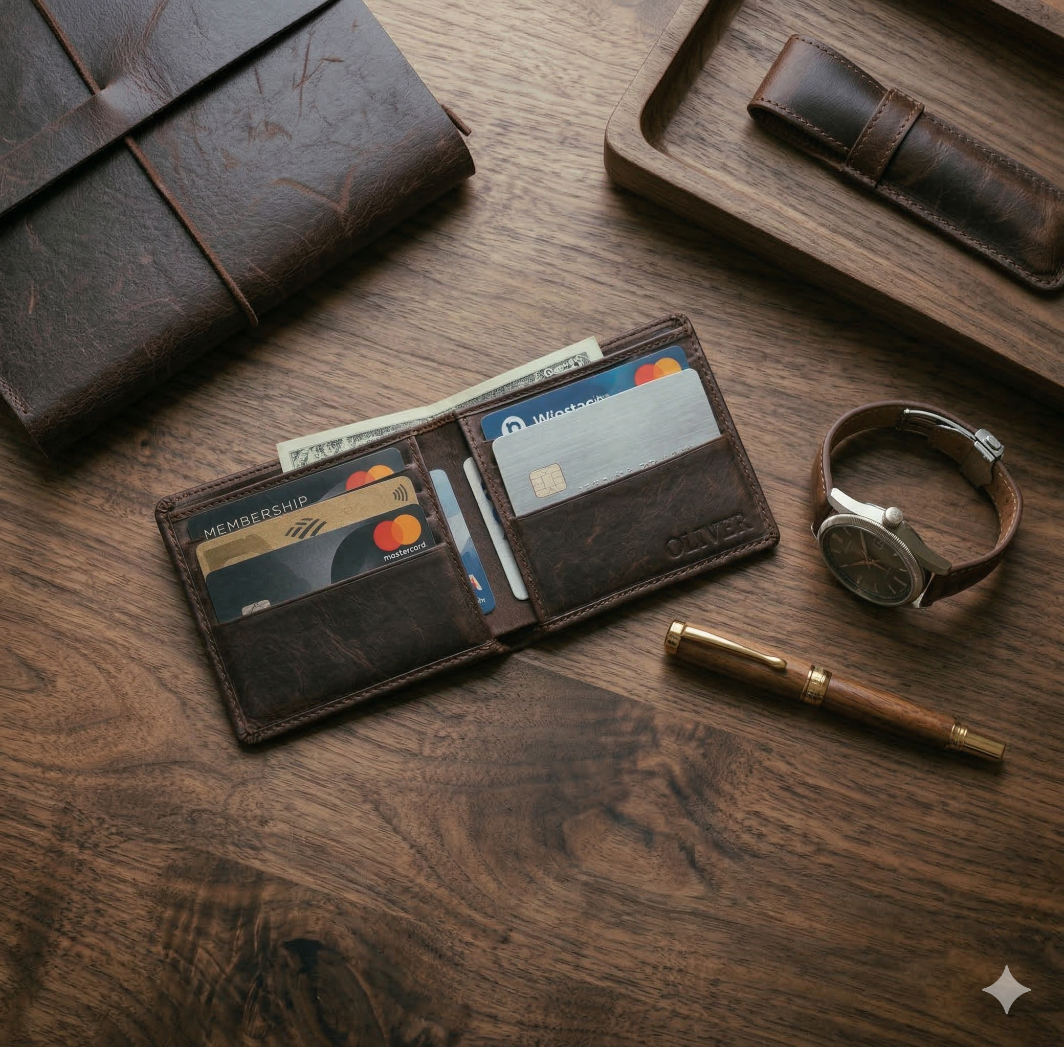 Custom tag men wallet